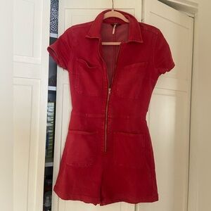Free People red romper in size 4!